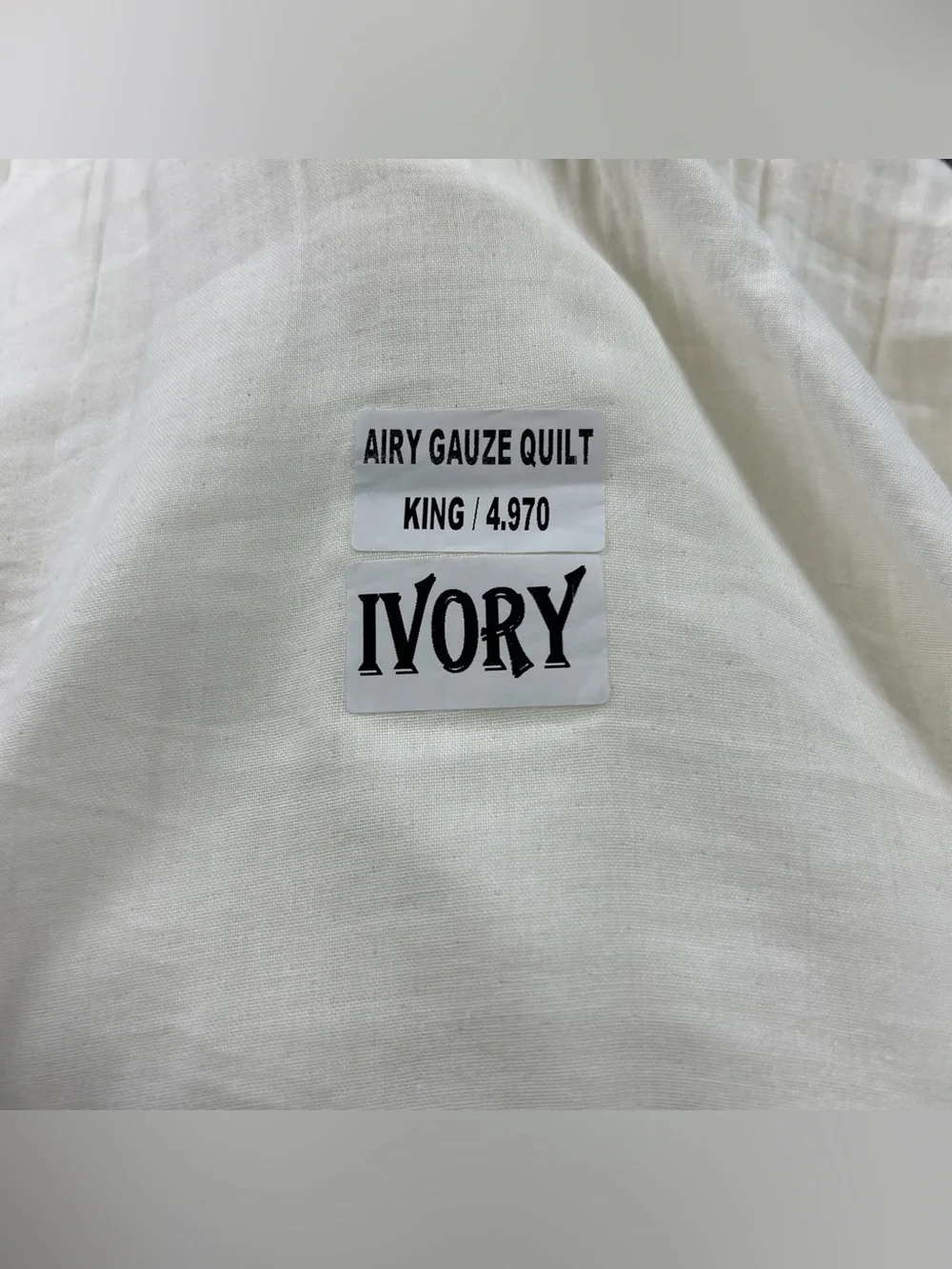 QUINCE Organic Airy Gauze Dream Quilt King/Cal King Ivory 8525